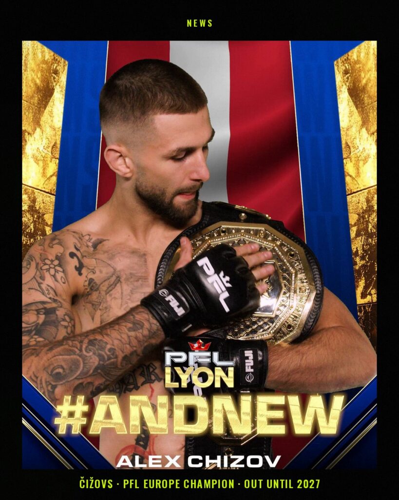 Aleksandrs Čižovs, PFL Europe lightweight champion, out until 2027 after hand surgery